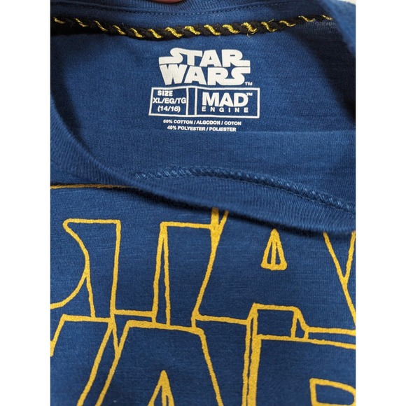 Star Wars Mandalorian Baby Yoda T shirt Kids Youth 14/16 XL Blue The Child Grogu - Picture 2 of 11